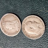 Marea Britanie 3 pence 1891, 1908 , argint