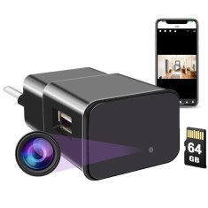 Incarcator USB cu Camera Spion iUni IP1000, 64GB, WiFi, Vizualizare 4K, Audio-Video, P2P