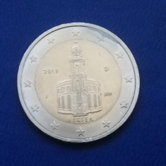 M3 C50 - Moneda foarte veche - 2 euro - omagiala - Hessen - D - Germania - 2015