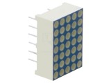 Afișaj LED matrice 5x7 roșie 31-90mcd 17,78x12,7mm