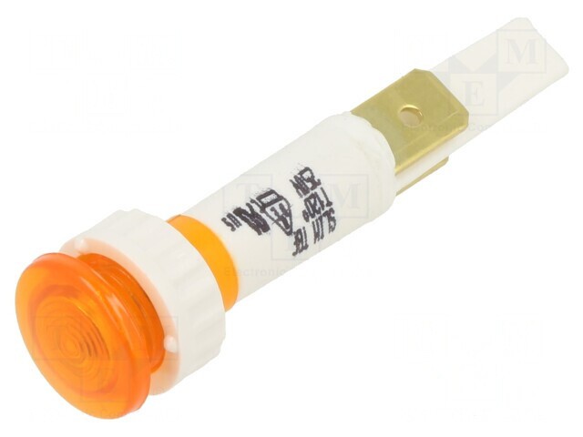 Lampa control galbenă neon &Oslash;10mm 220V
