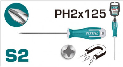 TOTAL - Surubelnita Phillips- PH2 - 6.0mm - 125mm - MTO-THT26PH2125 foto