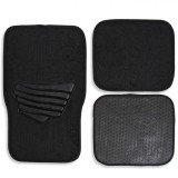 Set Covorașe Auto, 4 Bucăți, Dimensiuni mari 67x40cm, Dimensiuni mici 38.5x38.5cm, Negru