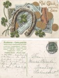 ~Germania, Carte postala, felicitare de Anul Nou, 1907