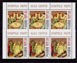 ✅ RO 2020 LP 2277 " Sfintele Pasti 2020 " serie in straif de 3 , margini cu tabs ( sus sau jos ! ) , MNH