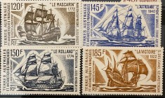 Teritoriul Sudic si Antarctic Francez (TAAF) 1974 Vapoare, serie MNH, 4v