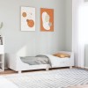 VidaXL Cadru de pat fără saltea, alb, 90x200 cm, lemn masiv pin