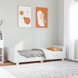 VidaXL Cadru pat fără saltea, alb, 90x190 cm, lemn masiv de pin