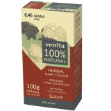 Vopsea de par bio, Nr. 6.46, Henna, 100% Natural, 100g, Venita