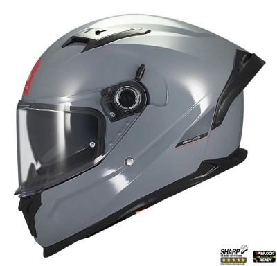 Casca integrala pentru scuter - motocicleta MT Braker SV A12 gri lucios (ochelari soare integrati) &amp;ndash; tip viziera: MT-V-28B &amp;ndash; DKS435 &amp;ndash; punctaj maxim SH foto