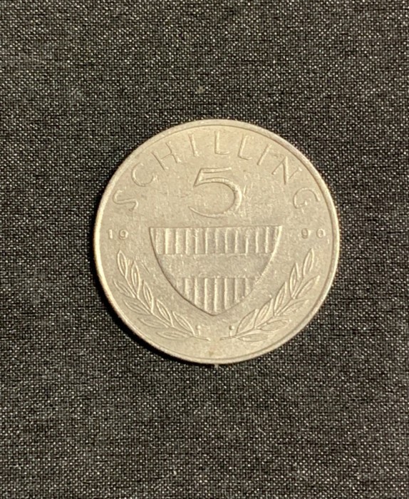 Moneda 5 schilling 1990 Austria