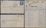 France 1864 Postal History Rare Cover + Content Bernay to Drucour D.618