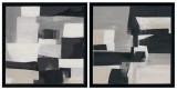 Set 2 tablouri canvas abstract 40x4x40 cm x2