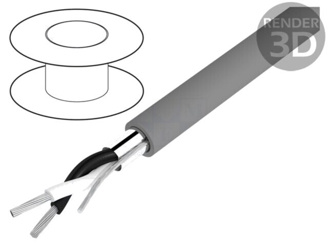 Cablu Alpha Wire C&amp;C 2x18AWG ecranat folie Al-PET PVC