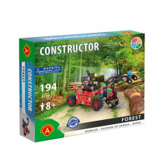 Set constructie 194 piese metalice Constructor Forest Utilaj incarcare busteni, Alexander EduKinder World