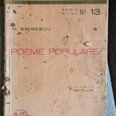 M. Eminescu - Poeme populare (ediție îngrijită de Ion Pillat)