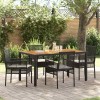 VidaXL Set de masă pentru grădină 5 pcs Negru Rattan poli 3334903