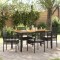 vidaXL Set de masă pentru grădină 5 pcs Negru Rattan poli 3334903