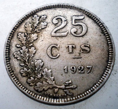 2.078 LUXEMBURG LUXEMBOURG 25 CENTIMES 1927 foto