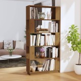 vidaXL Bibliotecă/Separator cameră maro miere, 80x25x163,5 cm lemn pin