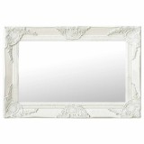 Cumpara ieftin Oglinda de perete in stil baroc, alb, 60 x 40 cm