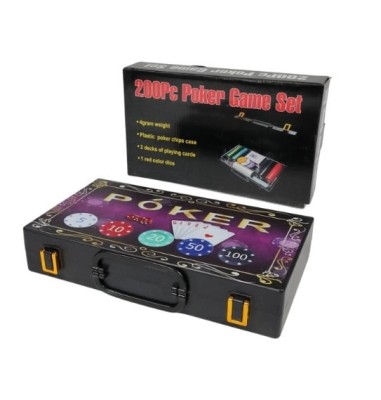 Joc Poker cu servieta din plastic inclusa, 200 jetoane foto