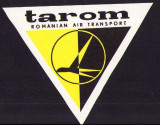 HST A159 Etichetă reclamă TAROM Rom&acirc;nia comunistă
