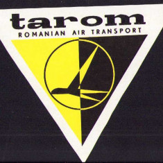 HST A159 Etichetă reclamă TAROM România comunistă