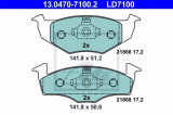 Set placute frana,frana disc VW POLO (9N) (2001 - 2012) ATE 13.0470-7100.2