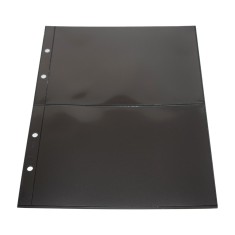 Folii negre pentru carti postale, FDC-uri, Compact 7878PA, 4 buzunare 118 x 174 mm