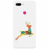 Husa silicon pentru Xiaomi Mi 8 Lite, Colorful Reindeer Jump Illustration