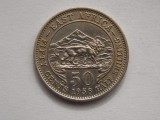 Moneda 50 CENTS 1958 Africa de Est