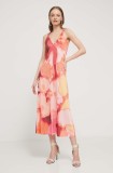 Desigual rochie NEREA culoarea portocaliu, maxi, mulată, 24SWVK19