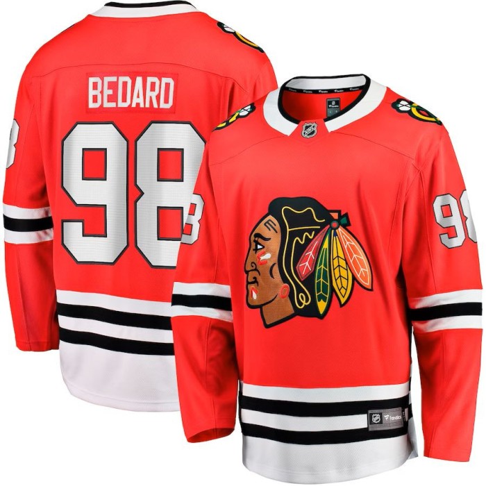 Chicago Blackhawks tricou de hochei Connor Bedard #98 Breakaway Home Jersey - M