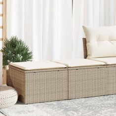 vidaXL Set canapele grădină cu perne 2 piese bej poliratan/lemn acacia 3328681