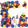 Set arcada baloane decorative Blaze Monster din 96 piese, aranjament petreceri, calitate latex Extra, Multicolor, ANTADESIM