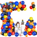 Set arcada baloane decorative Blaze Monster din 96 piese, aranjament petreceri, calitate latex Extra, Multicolor, ANTADESIM