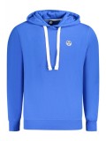 Hanorac barbati, cu mini logo brodat, Regular fit, albastru deschis, 3XL