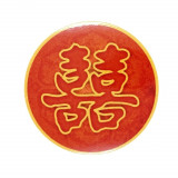 Abtibild feng shui simbolul dubla fericire 6cm - 2020, Stonemania Bijou