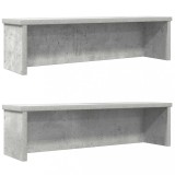 VidaXL Rafturi de bucătărie stivuibile 2 buc Beton Gri 60x15x16 cm