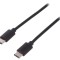Cablu USB C 1m, negru, USB 2.0