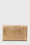 AllSaints portofel de piele HARLUNA culoarea auriu, W205XD