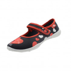Pantofi profilactici din panza pentru fete Renbut 33-415-099, Negru foto