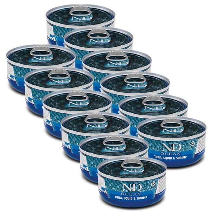 Farmina N&amp;amp;D cat tuna, squid &amp;amp; shrimp can 12 x 70 g
