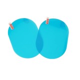 Set 2 Folii de Oglinda Auto Anti Picaturi, Ploaie si Anti Aburire, Oval 10 x 15 cm, Premium Universal, Premium Universal, CBD CORAL BEST DEALS Transpa