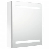 Cumpara ieftin Dulap de baie cu oglinda si LED alb stralucitor 50x14x60 cm