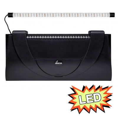 Capac acvariu cu iluminare 80x35cm LED EXPERT 17W - NEGRU, drept foto