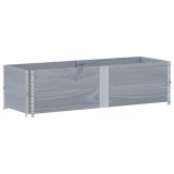 Cumpara ieftin Jardiniera de gradina, gri, 150x50 cm, lemn masiv pin