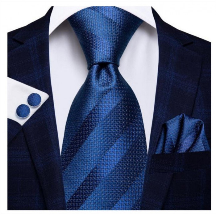 Set cravata + batista + butoni - matase - model 29
