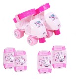 Set patine cu rotile si protectii, Rising Sports, Hello Kitty, Marime 25-31, Roz